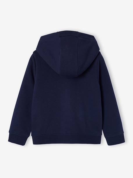 Girl's zipped hooded sweatshirt navy blue - vertbaudet enfant 