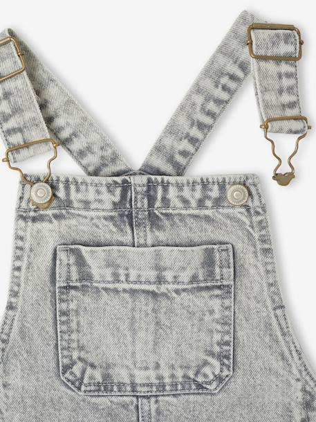 Wide-Leg Denim Dungarees for Girls black denim+denim grey+stone - vertbaudet enfant 