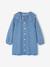 Girl's denim dress with frilled collar medium blue - vertbaudet enfant 
