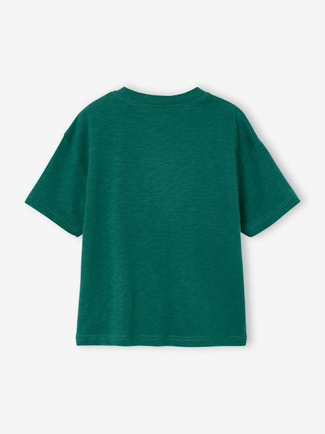Printed boy's t-shirt English green+red - vertbaudet enfant 