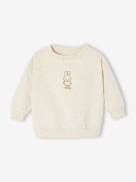 Miffy Unisex Sweatshirt for Babies marl beige - vertbaudet enfant 