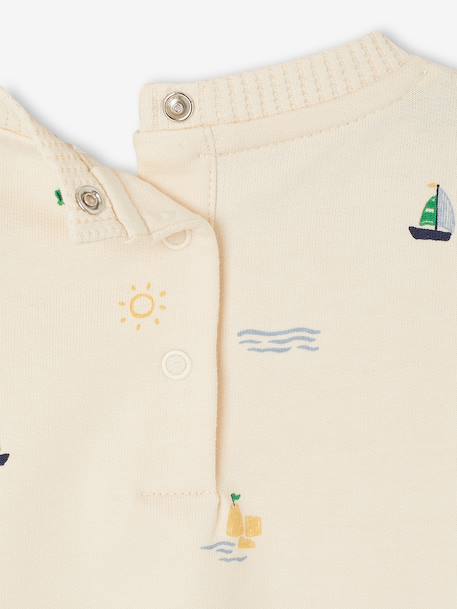 Fancy baby boy's sweatshirt ecru - vertbaudet enfant 