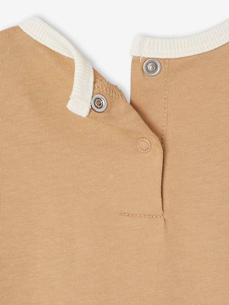 Boys' organic cotton T-shirt pecan nut - vertbaudet enfant 