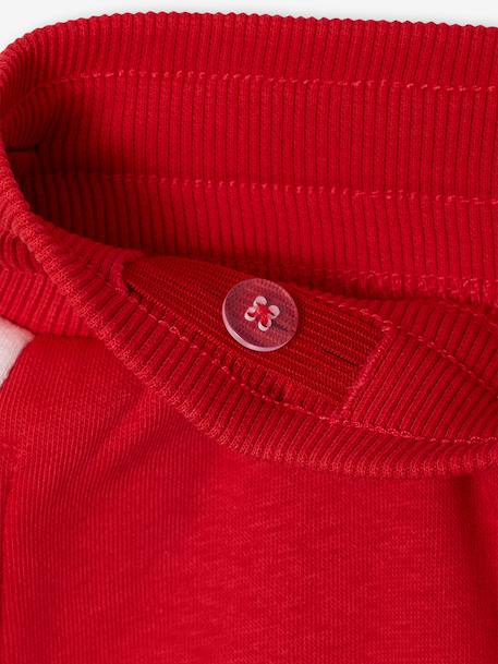 Boys' joggers with side stripe green+red - vertbaudet enfant 