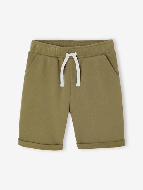 Boys' Fleece Bermuda Shorts chambray blue+Dark Blue+khaki+pecan nut - vertbaudet enfant 