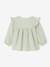 Blouse in Cotton Gauze with Ruffles, for Babies almond green+ecru+old rose - vertbaudet enfant 