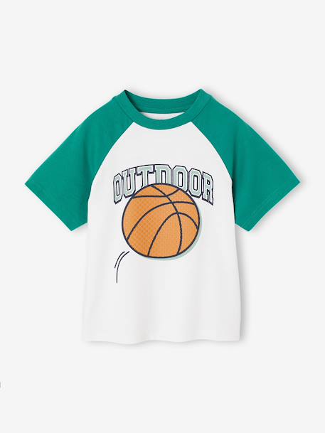 Raglan sleeve t-shirt for boys green - vertbaudet enfant 