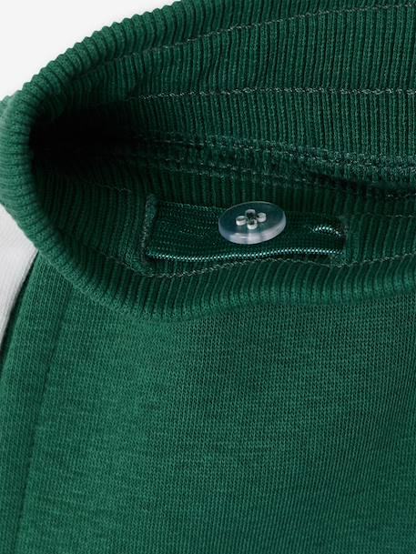 Boys' joggers with side stripe green+red - vertbaudet enfant 