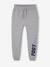 Joggers with Maxi Letters for Boys anthracite+hazel+marl grey - vertbaudet enfant 