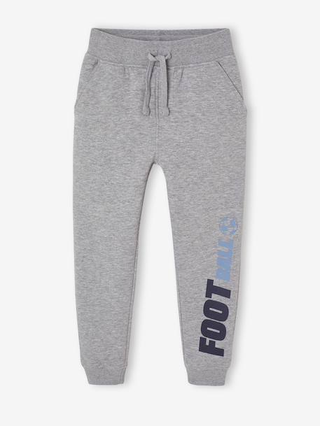 Jogging garçon maxi inscription sport anthracite+gris chiné+noisette - vertbaudet enfant 