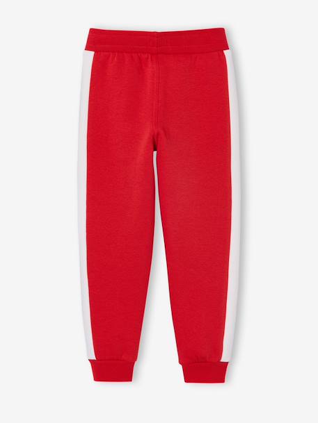 Boys' joggers with side stripe green+red - vertbaudet enfant 