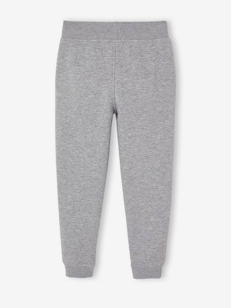 Joggers with Maxi Letters for Boys anthracite+hazel+marl grey - vertbaudet enfant 