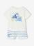 Baby t-shirt and short set striped blue - vertbaudet enfant 