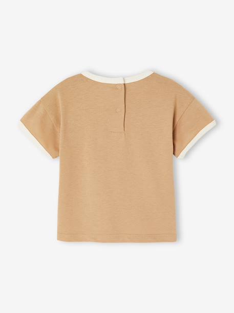 Boys' organic cotton T-shirt pecan nut - vertbaudet enfant 
