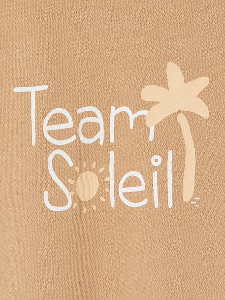 Boys' organic cotton T-shirt pecan nut - vertbaudet enfant 