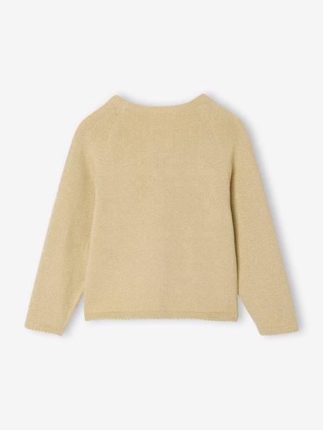 Cardigan with Ruffles for Girls ecru+golden beige+green+pale pink - vertbaudet enfant 