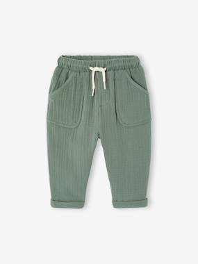 -Pantalon en gaze coton bébé