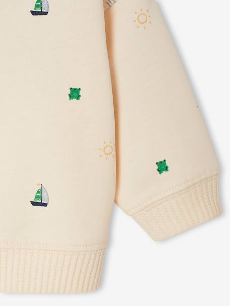 Fancy baby boy's sweatshirt ecru - vertbaudet enfant 