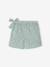 Printed Skort for Girls aqua green+ecru - vertbaudet enfant 