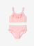 Striped 2-Piece Swimsuit for Girls coral - vertbaudet enfant 