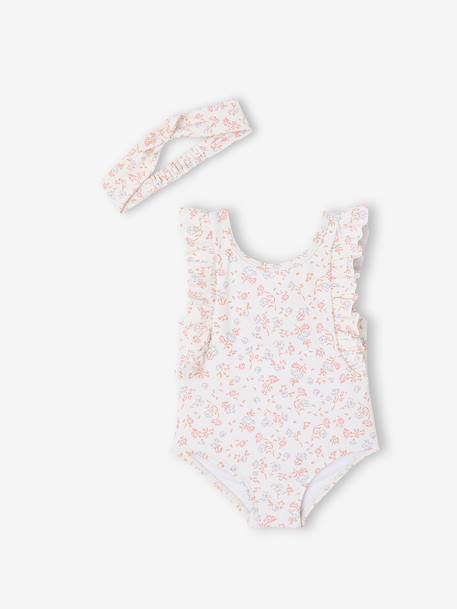 Baby swimsuit and band for head accessories for hair set ecru - vertbaudet enfant 