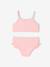 Striped 2-Piece Swimsuit for Girls coral - vertbaudet enfant 