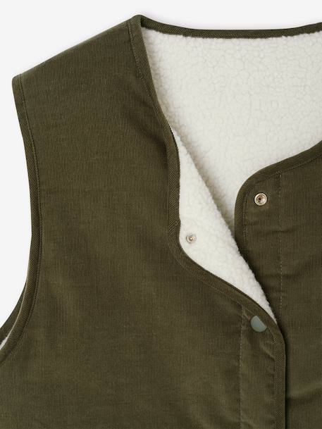 Reversible Waistcoat for Women, Family Capsule Collection ecru - vertbaudet enfant 