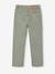 Embroidered girl's mom fit trouser grey green+rosy - vertbaudet enfant 