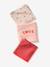 Pack of 3 Cotton Gauze Muslin Squares with Hearts printed pink - vertbaudet enfant 