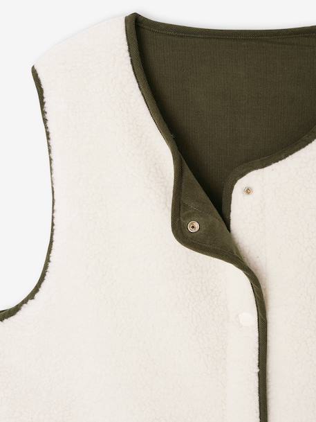 Men's reversible cardigan from the family capsule collection ecru - vertbaudet enfant 