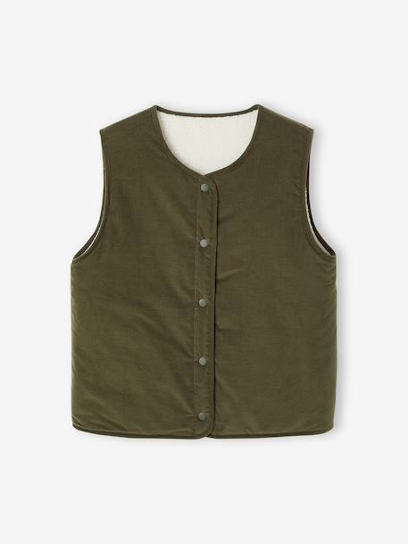 Reversible Waistcoat for Women, Family Capsule Collection ecru - vertbaudet enfant 