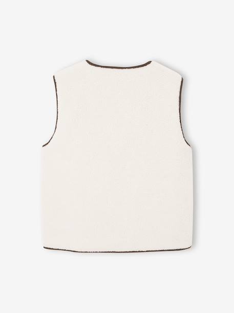 Reversible Waistcoat for Women, Family Capsule Collection ecru - vertbaudet enfant 