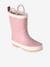 Wellies in Printed Natural Rubber for Children printed beige+printed pink - vertbaudet enfant 