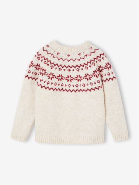 Unisex Christmas Jacquard Jumper, Family Capsule Collection ecru - vertbaudet enfant 