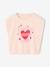 Tee-shirt fille cropped manches courtes épaulées bleu pâle+rose pâle - vertbaudet enfant 