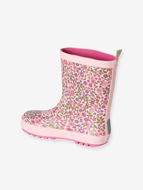 Printed Natural Rubber Wellies for Children, Designed for Autonomy printed blue+printed pink+set pink - vertbaudet enfant 