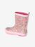 Printed Natural Rubber Wellies for Children, Designed for Autonomy printed blue+printed pink+set pink - vertbaudet enfant 
