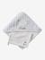 Customisable bath cape + wash mitt IN THE CLOUDS striped blue - vertbaudet enfant 