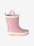 Wellies in Printed Natural Rubber for Children printed beige+printed pink - vertbaudet enfant 