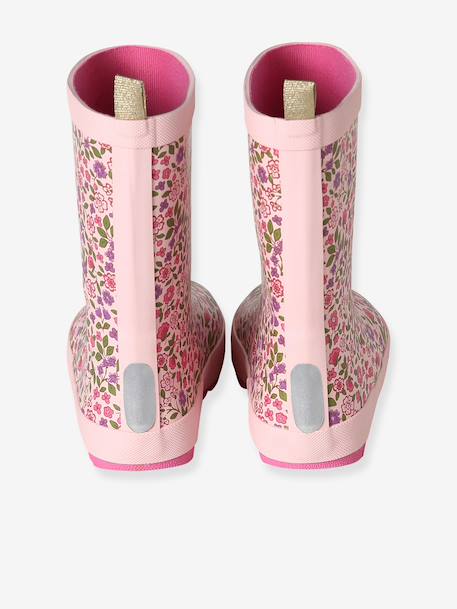 Printed Natural Rubber Wellies for Children, Designed for Autonomy printed blue+printed pink+set pink - vertbaudet enfant 