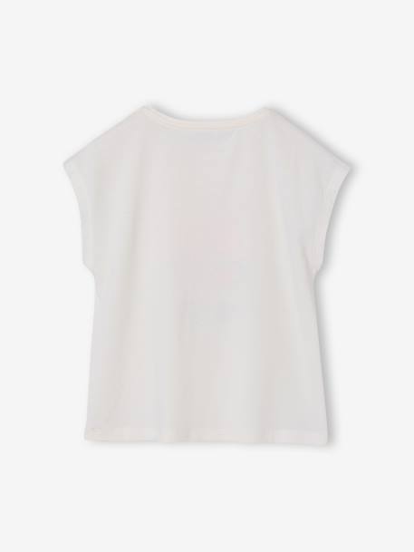 Animal print T-shirt for girls apricot+ecru+grey blue+strawberry - vertbaudet enfant 