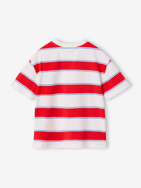 Striped boy's t-shirt striped red - vertbaudet enfant 