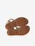 Hook-&-Loop Leather Sandals for Children, Designed for Autonomy ecru+gold - vertbaudet enfant 