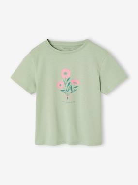 Tee-shirt fille imprimé manches courtes - vertbaudet enfant Fille-T-shirt, sous-pull-T-shirt-Tee-shirt fille imprimé manches courtes