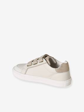 -Baskets enfant fille cuir à scratchs