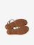 Leather Sandals with Hook-&-Loop Straps for Children ecru+gold - vertbaudet enfant 