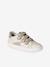 Trainers with Leather Hook-&-Loop Straps for Children ecru+printed white+set white - vertbaudet enfant 
