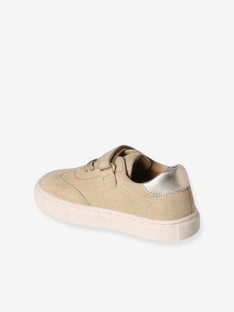 Baskets cuir lacets élastiqués à scratch marron - vertbaudet enfant 
