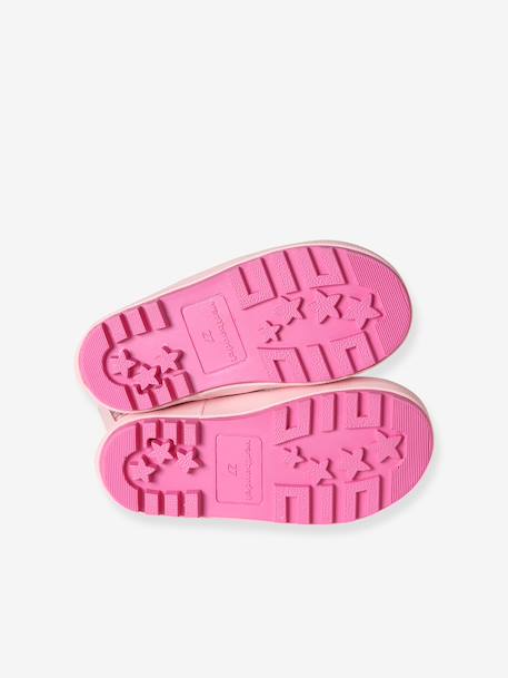 Printed Rubber Wellies for Children, Designed for Autonomy printed blue+set pink - vertbaudet enfant 
