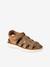 Leather Hook-&-Loop Sandals for Children camel - vertbaudet enfant 
